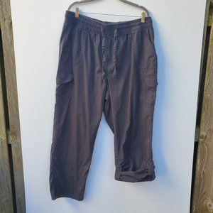 Woman Within 20W Black Convertible cargo pant